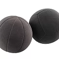 Round Decorative Pillows in White Light Gray Dark Gray and Black with Stitched Details