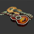 Decorative Acoustic Guitars With Wooden Body For Home Living Decor