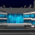 Public Relations Conference Stage Technology Wings Modeling Beauty Chen Activity Evening Dance Beauty 3d model