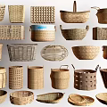 Woven Household Storage Baskets With Various Styles Shapes And Decorative Designs