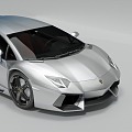 Lu sports car Lamborghini Aventador primary color high quality 3d model