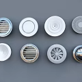 Air Conditioner Fan Various Round White And Silver Grille Designs For Home Use