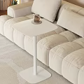 Modern Yellow Tea Table With A Cup Of Tea And Beige Sofa Nearby Green Plants