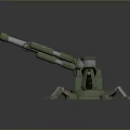 Turret Turntable Railgun Sci-fi Tower Defense Game Tower Defense Sci-fi Turret Game Turret Game Battery 3d model