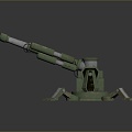 Turret Turntable Railgun Sci-fi Tower Defense Game Tower Defense Sci-fi Turret Game Turret Game Battery 3d model