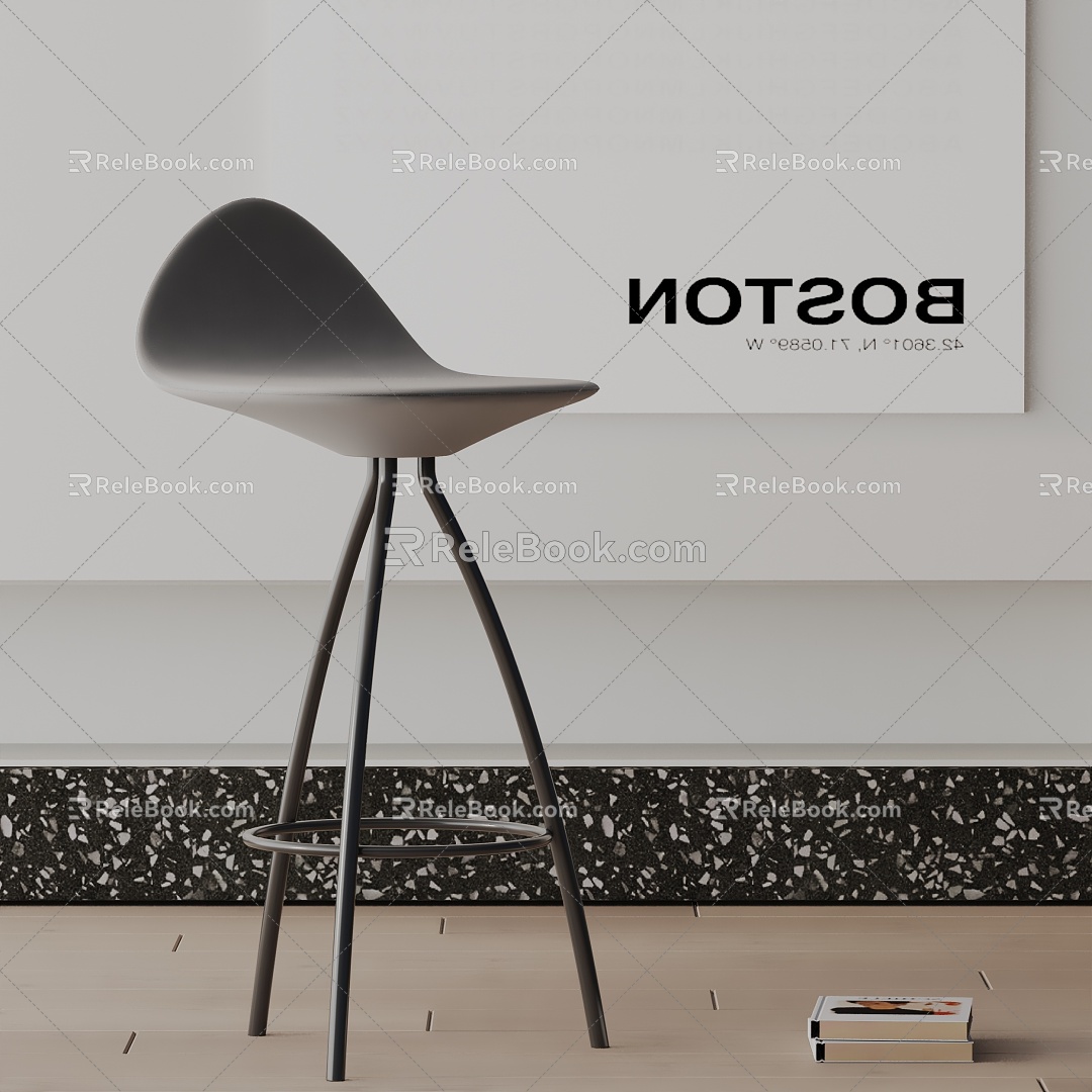 Modern Bar Chair 3d model