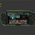 Sony Handheld Gaming Console Displaying Mortal Kombat Character Selection Screen