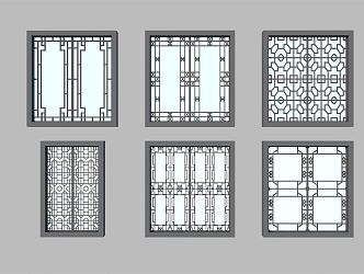 new chinese style window frame 3d model