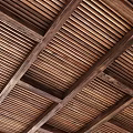Wooden Ceiling With Beam And Slat Structure 3d model