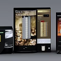 Stylish Kitchen Appliances Featuring Gold Cafe Coffee Machines And Hot Chocolate Dispensers
