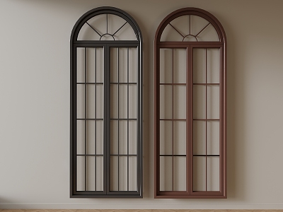 French arched windows model