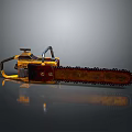 Industrial Heavy Duty Chain Saw With Yellow Black Design And Metal Cutting Chain