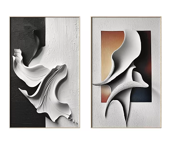 Modern abstract three-dimensional decorative painting 3d model