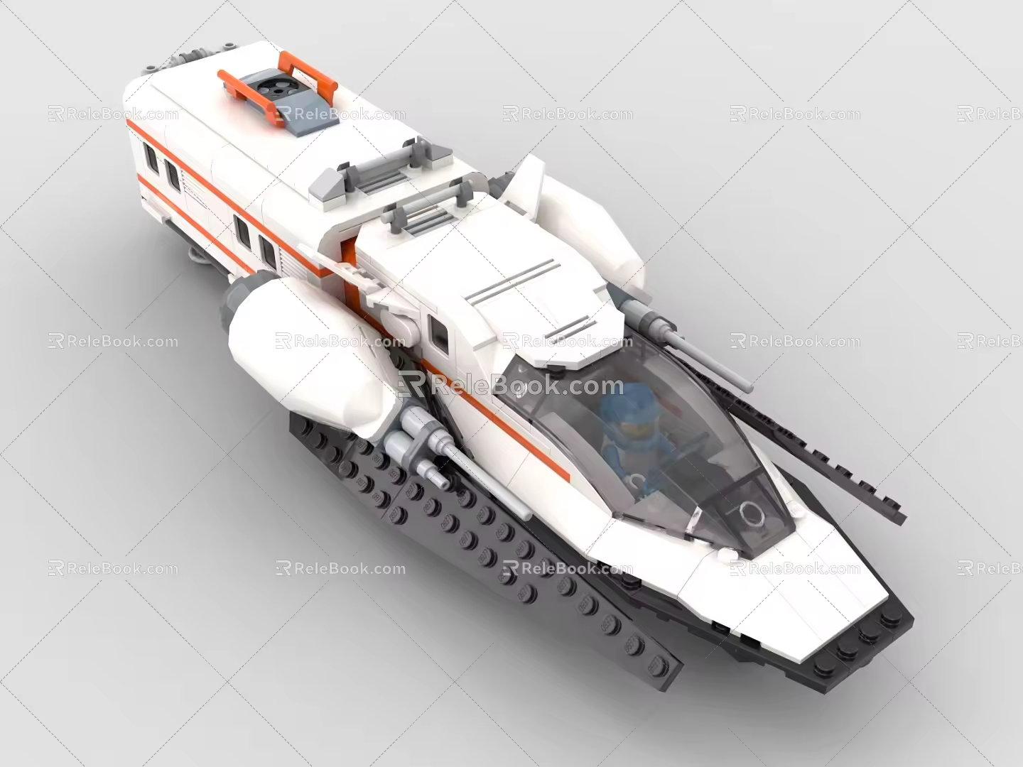 LEGO toy blocks futuristic chariot sci-fi chariot 3d model