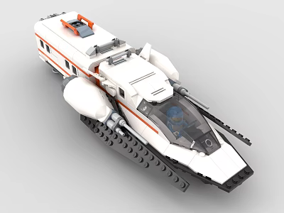 LEGO toy blocks futuristic chariot sci-fi chariot 3d model