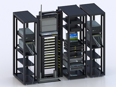 Server Unit Blade Machine Cabinet Network Equipment Industrial Equipment Service Unit 3d model