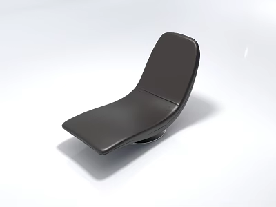 Black Leather Lazy Sofa With Modern Minimalist Curved Backrest Comfortable Design For Living Room 3d model