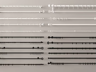 Curtain Rod Roman Rod Metal Rod Sliding Rod 3d model
