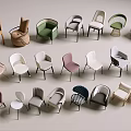 Diverse Collection of Single Chairs With Various Colors And Modern Designs
