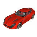 Red Luxury Sports Car With Sleek Aerodynamic Design On Black Background