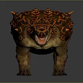 3D Rendered Lava Textured Armored Ankylosaurus With Spiked Back And Tail Club