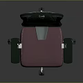 Black Mesh Back Office Chair With Purple Seat Armrests And Silver Wheels