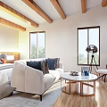 Elegant Hotel Room Interior With Comfortable Bed Large Window And Modern Decor