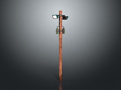 Old Street Light Industrial Street Light Old Street Light Public Facilities Public Equipment Urban Goods 3d model