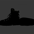 Black Leather Lace Up Boots with Thick Treaded Sole and Durable Stylish Design