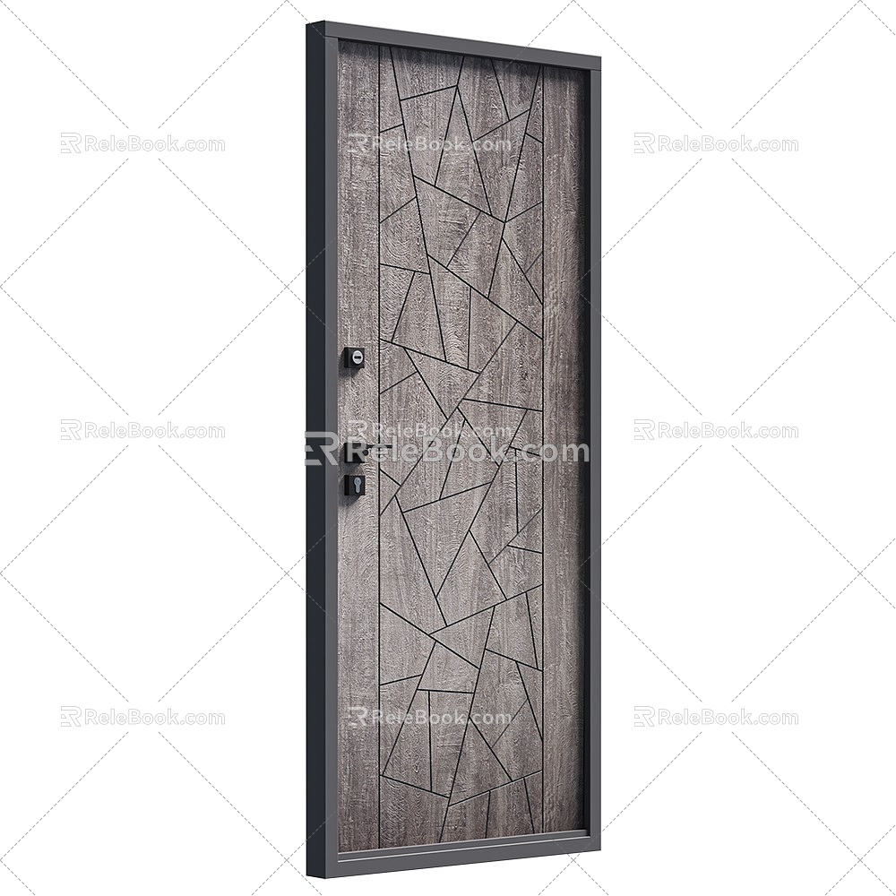 esmer modern single door 18 3d model