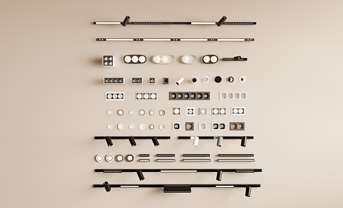 Track Spotlight Downlight Spotlight 3d model