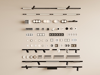 Track Spotlight Downlight Spotlight 3d model