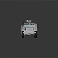 Armored Military Vehicle With 6x6 Wheels Protective Armor And Roof Mounted Equipment