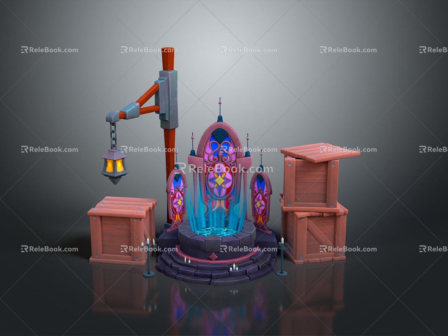 Altar Altar Temple Shrine Hero Altar Cartoon Building Outdoor Items Realistic 3d model