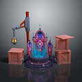 Altar Altar Temple Shrine Hero Altar Cartoon Building Outdoor Items Realistic 3d model