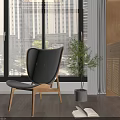 Bright Modern Living And Dining Room With Cozy Furniture Indoor Plants And Stylish Abstract Decorations