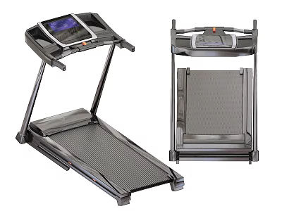 Sports Equipment Treadmill With Digital Display Folding And Unfolded Design For Home Fitness 3d model