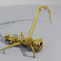 Yellow Industrial Aerial Work Vehicle With Telescopic Boom And Platform