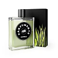 Parfumerie 48 General Perfume With Green Liquid Transparent Square Bottle Black Box Green Grass Pattern