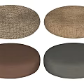 Round Woven And Solid Color Floor Cushions Brown Gray For Home Living Decor