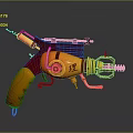 Steampunk Pistol With Vintage Mechanical Design Brass Copper Accents And Intricate Gears