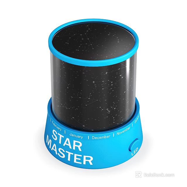 Star Master Table Lamp With Blue Base Star Projection And Month Indicators 3d model 