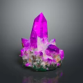 Vibrant Purple Crystal Cluster With Sharp Points And Natural Formation Features