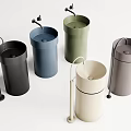 Modern Washbasins in Various Colors with Simple Faucet and Stand Design