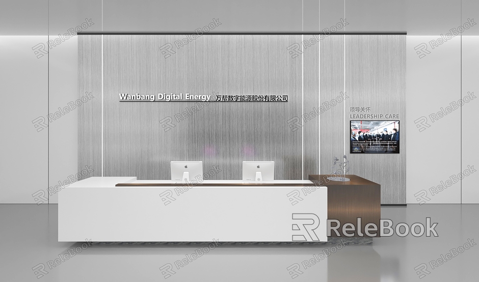 Technology minimalist background wall model