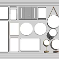 Modern mirror dressing mirror hanging mirror 3d model