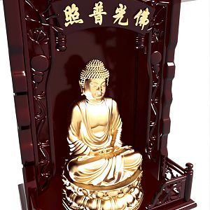 Chinese Buddhist Cabinet 3d model