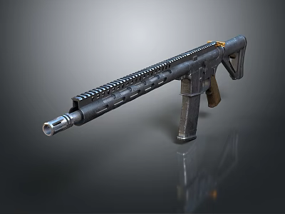 modern gun rifle semi-automatic rifle combat rifle battle rifle 3d model