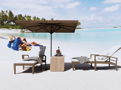 Modern Lounger Outdoor Lounger 3d model