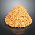 Handwoven Straw Conical Hat With Natural Texture And Traditional Craftsmanship